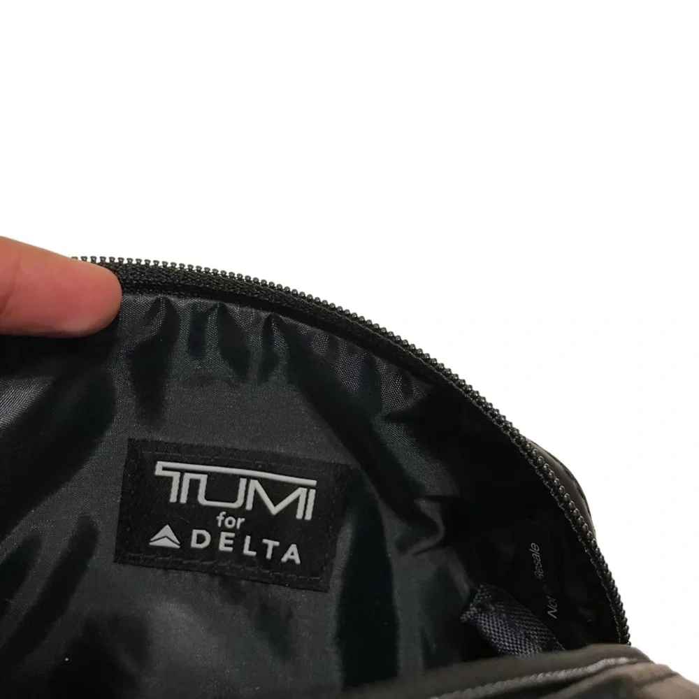 TUMI Small Black Makeup Toiletry Pouch Bag